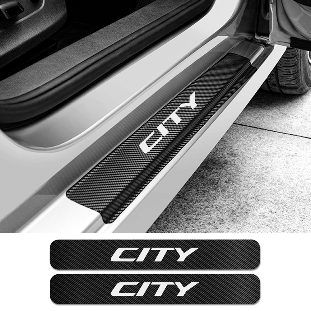 Для Honda City 4 шт. Автомобиль дверная накладка защитной дверью шаг украшения