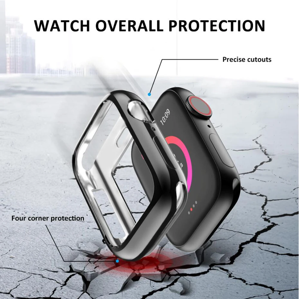 

Cover And Band Suit for Apple Watch Band 44mm/40mm 42mm/38mm Kirsite Watch Band for iWatch Case for iWatch 6 SE 5 4 3 2 1