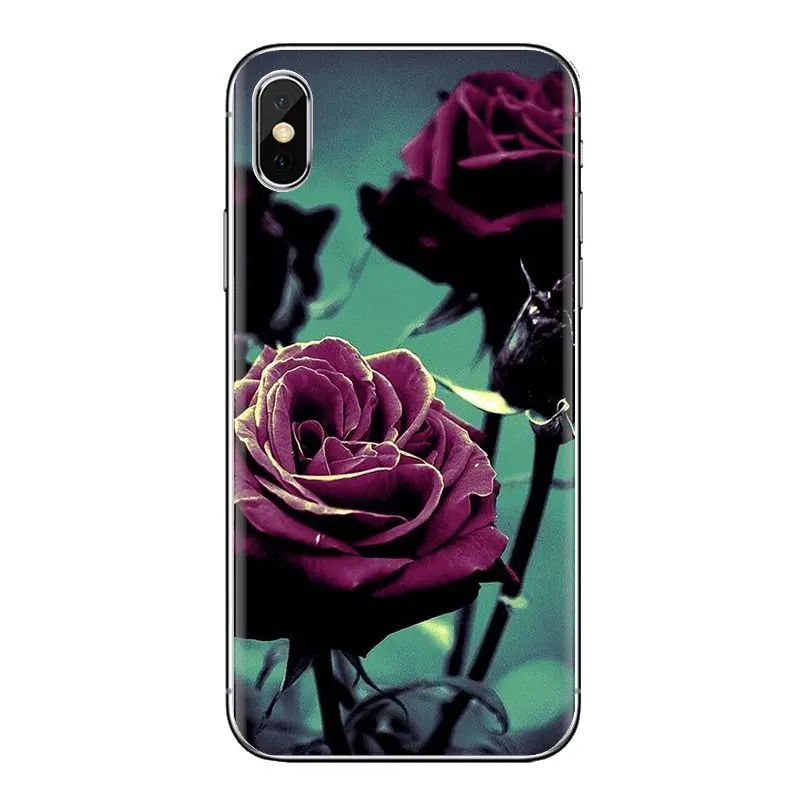 Life Beauty purple rose Flower Paint TPU Case Cover For iPod Touch Apple iPhone 11 Pro 4 4S 5 5S SE 5C 6 6S 7 8 X XR XS Plus Max |