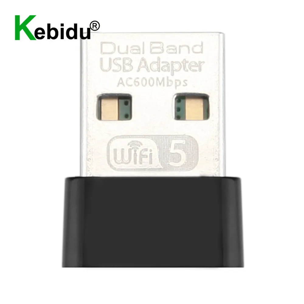 Kebidu 600 Мбит/с USB Беспроводной 2 4G & 5G Вай Фай адаптер высокоскоростной сетевой карты