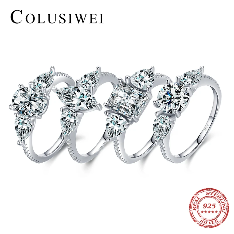 Женское кольцо из серебра 925 пробы с имитацией бриллианта | Украшения и