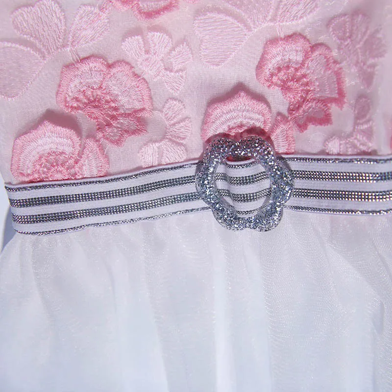 Розовая и синяя кружевная рубашка для девочек одежда щенков блестящая фатиновая