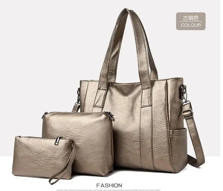 Модные женские туфли 3 шт./компл. Сумки из натуральной кожи кошелек комплект