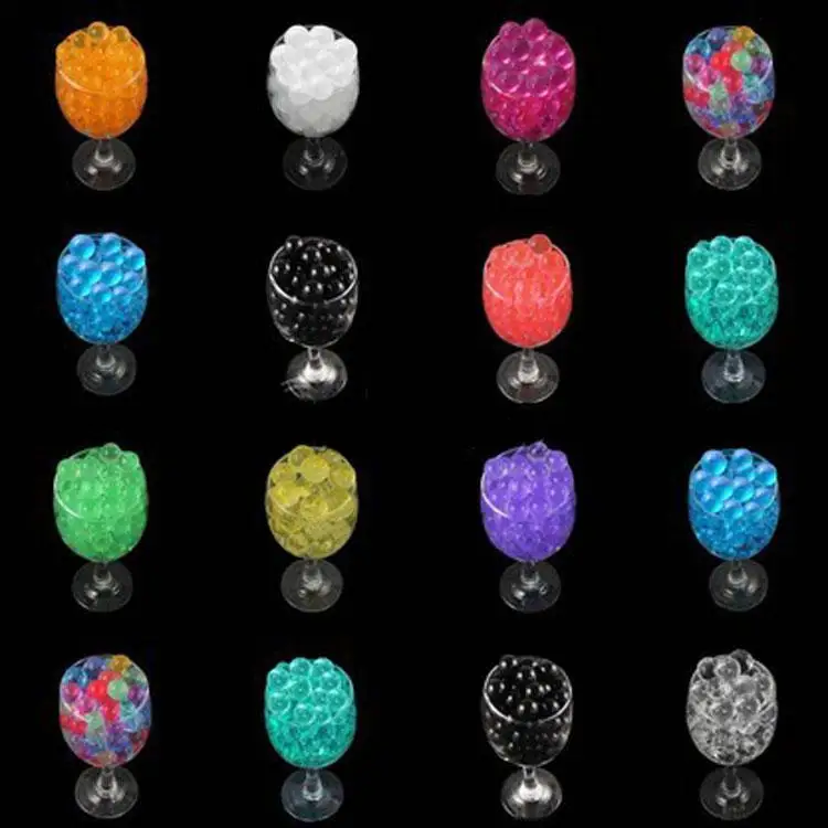 Красочные жемчужные гелевые шарики полимерные гидрогели горшечные хрустальные