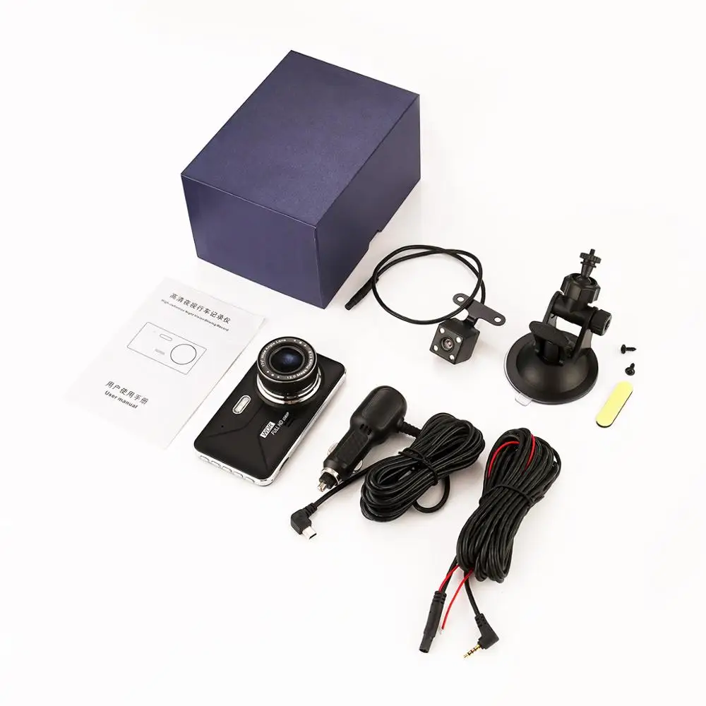 Автомобильная семейная камера DVR 4 дюйма 2.5D IPS-экран Full HD 1080P видеорегистратор с