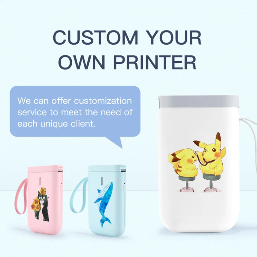 Портативный мини-принтер для Термоэтикеток D11 ручной принтер наклеек бумага Android