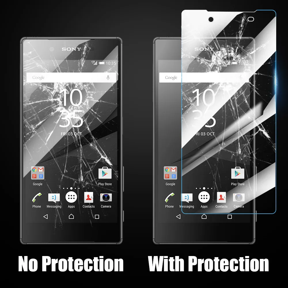 Жесткая Защитная пленка для экрана из закаленного стекла Sony Xperia Z5 Z4 Z3 Z2 Z1 Compact Z