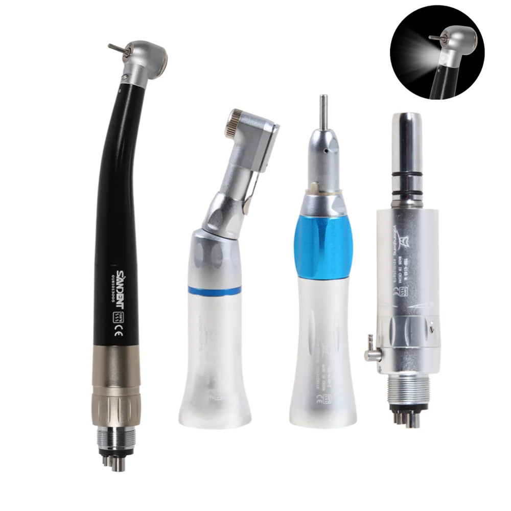 

Dental high/ Low Speed Hand piece 4 Hole LED E-generator turbine /Contra Angle Latch type Straight E-type Air Motor outer spary