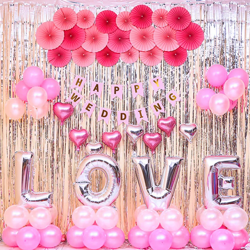 1 м радужные фольгированные занавесью детского дня рождения с надписью &quotBride To