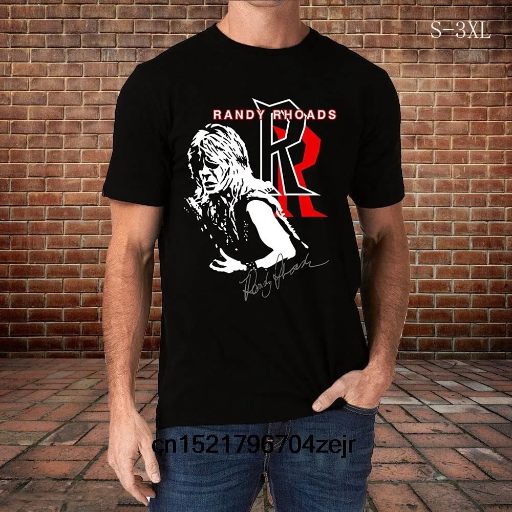 Мужская футболка Рэнди роадс автограф Оззи тяжелый металл логотип крутой