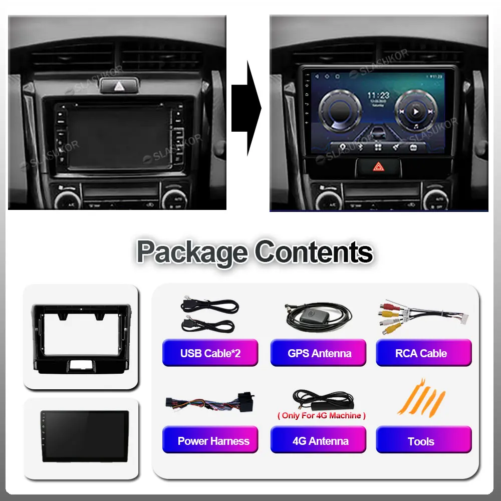Автомобильный радиоприемник 9 дюймов 4G + 64G Android 10 для Toyota Corolla Axio 2 Fielder 3 E160 2012 2013 2014 -