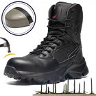 Кроссовки мужские рабочие со стальным носком, водонепроницаемые армейские военные тактические боевые ботинки, ботинки для пустыни, Осень-зима