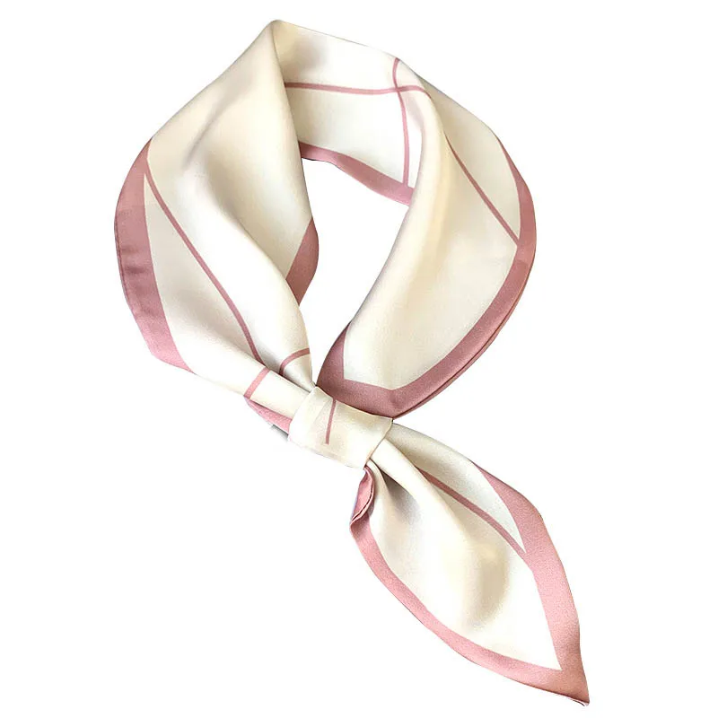

Spring Summer new professional decorative scarves female simulation silk cross wild hair band scarf sunscreen silk scarf A260