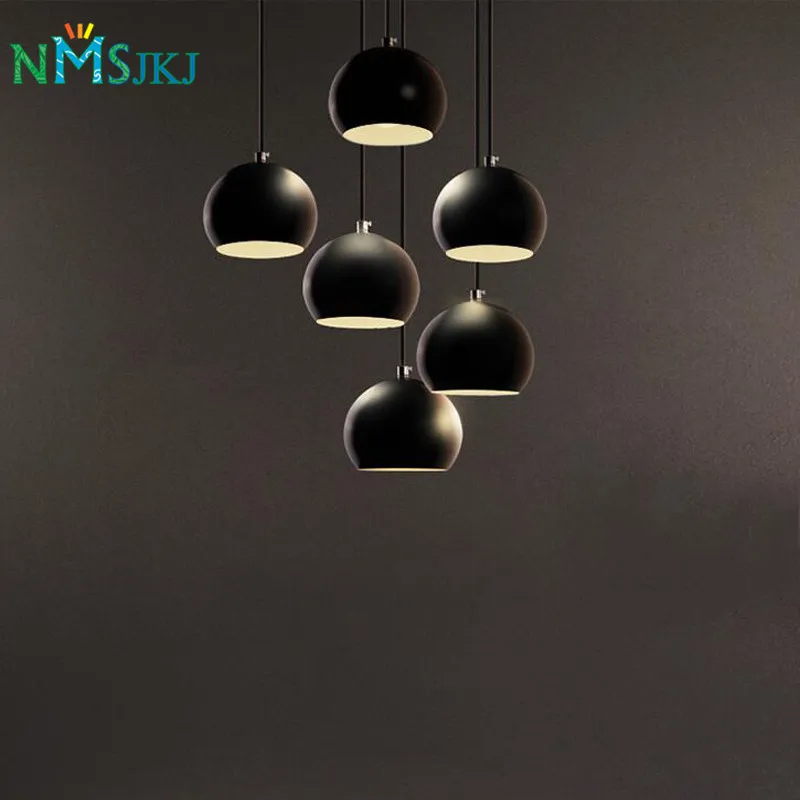 Современные Черные светодиодные подвесные светильники для кофейни