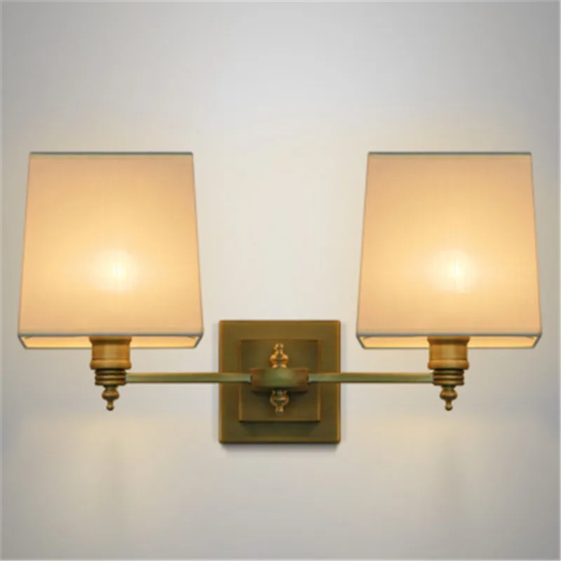 Европейский Креативный настенный светильник винтажный тканевый для спальни