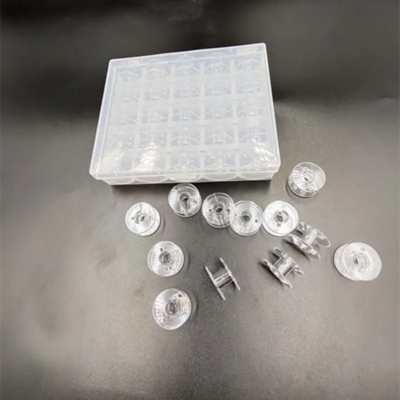 25 шт./компл. Шпульки набор в коробке катушки для швейных машин красочные пластик