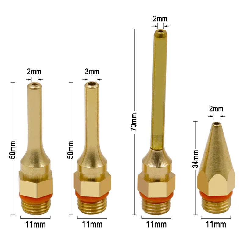 

1 Pcs Large And Small Diameter Hot Melt Glue Gun Nozzle 2.0x34mm 3.0x50mm 2.0x50mm Pure Copper Long Short Glue Gun Nozzle