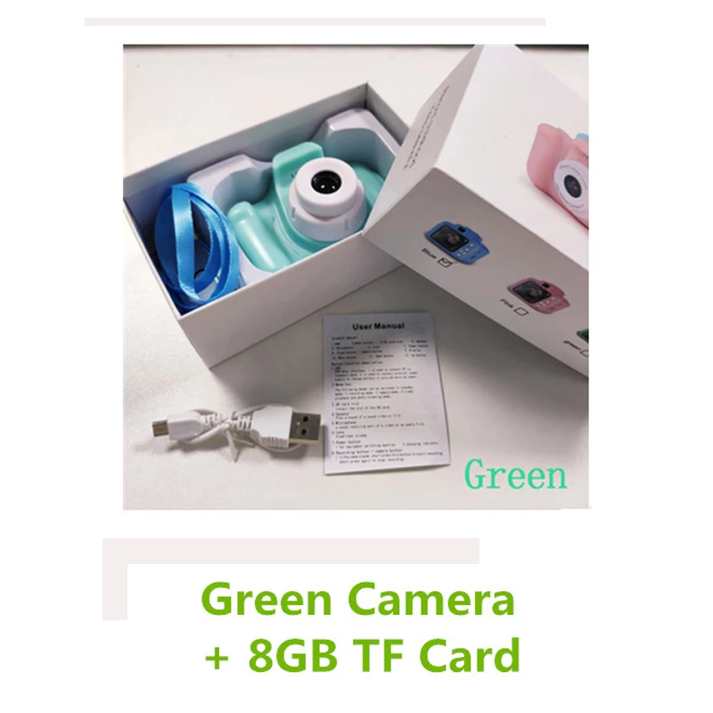 8GB Green Camera Детская камера фотографии детская игрушка подарок на день рождения мини цифровая камера s игрушки для детей реквизит для фотосъемки - Цвет: 8GB Green Camera