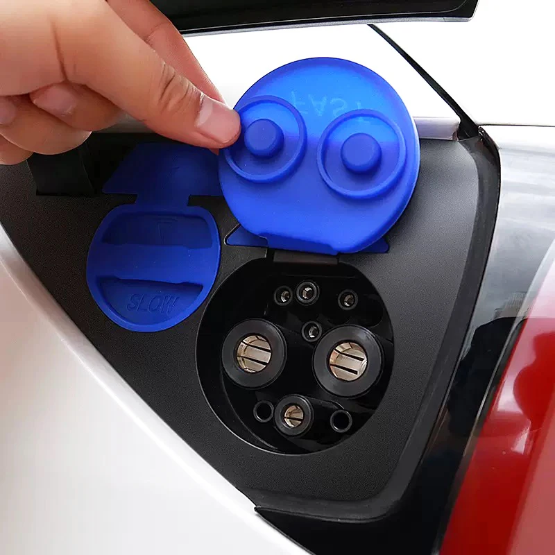 Защитный чехол для автомобильного зарядного порта с логотипом Tesla Model 3