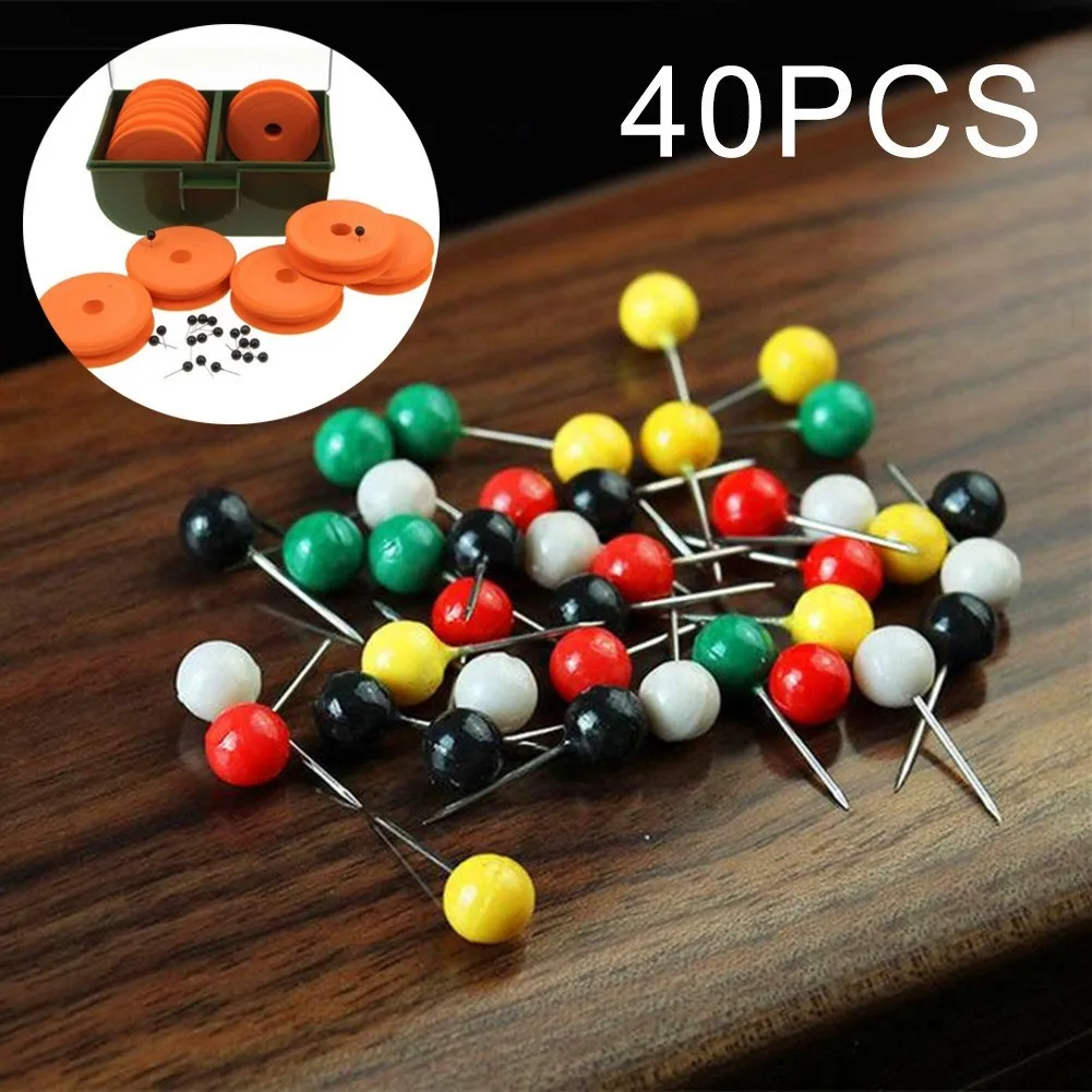 

40pcs Fishing Winder Safe Spare Pins 0.6*1.7cm Fixed Thread Portable Positioning Stainless Steel Colorful Fish Tool Pesca Iscas