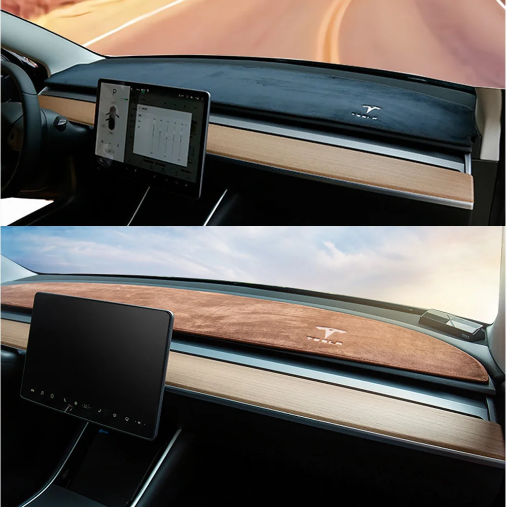

2021 Tesla Model 3 Dashboard Mat Cover Dash Cover Non Slip Dash Mat Protector Sunshade for Tesla Model 3/S