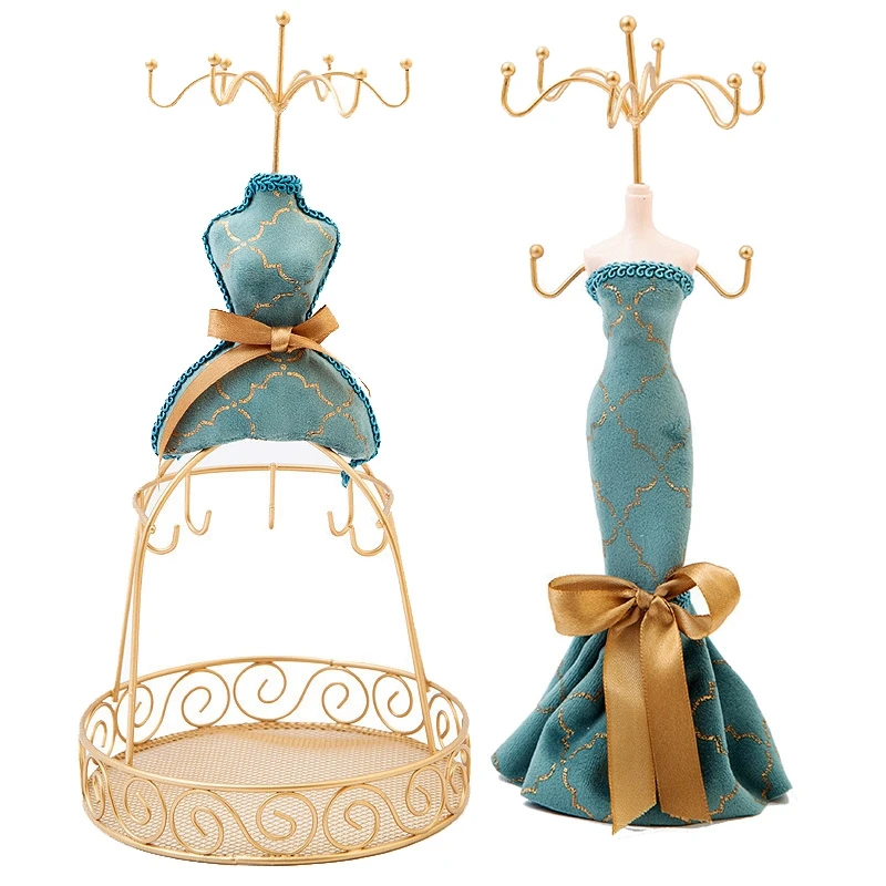 

2x личность; Павлин; Синий бронзового цвета браслет ожерелье коробка для хранения ювелирных изделий, Дисплей стойки свадебный подарок окна Д...