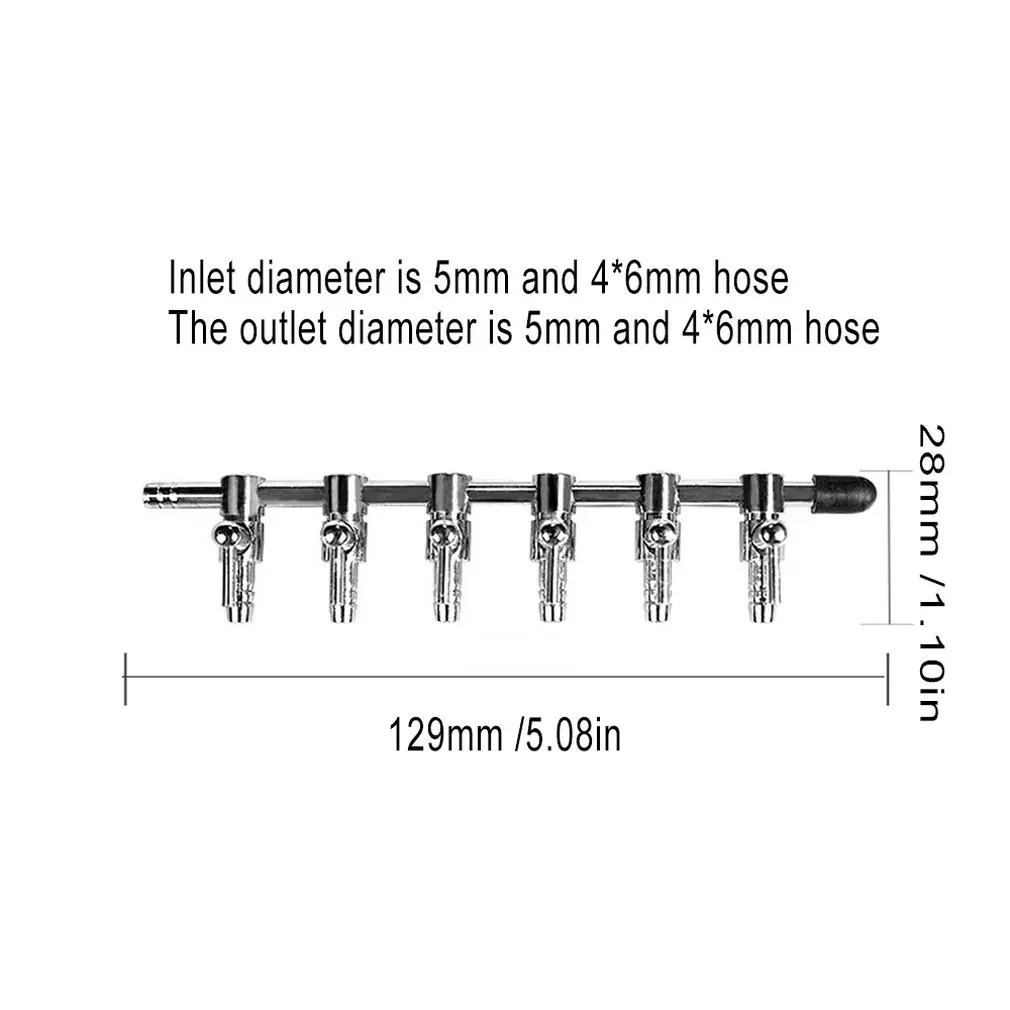 Нержавеющая сталь кислородный рычажный насос аквариумная трубка с воздушным