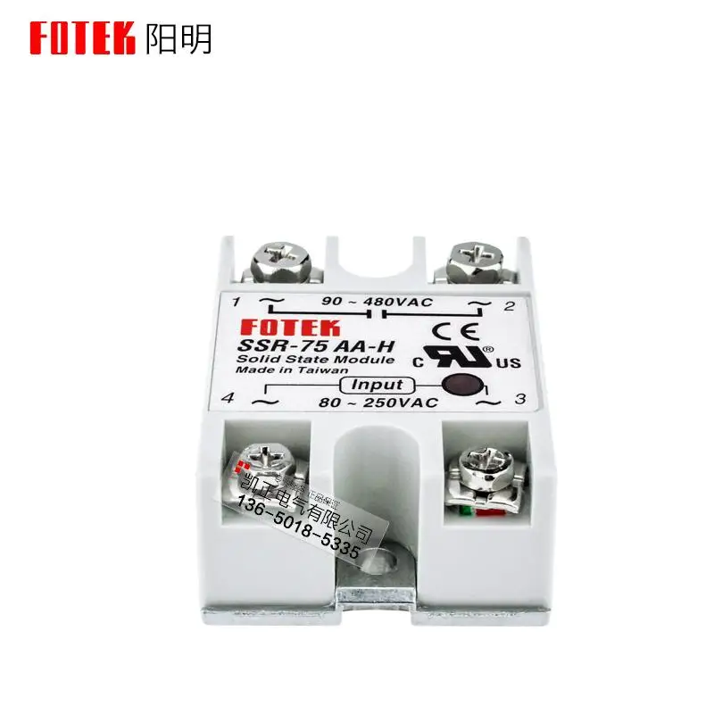 Новый бренд оригинальное твердотельное реле FOTEK SSR 75AA H AC 75A|Детали и аксессуары