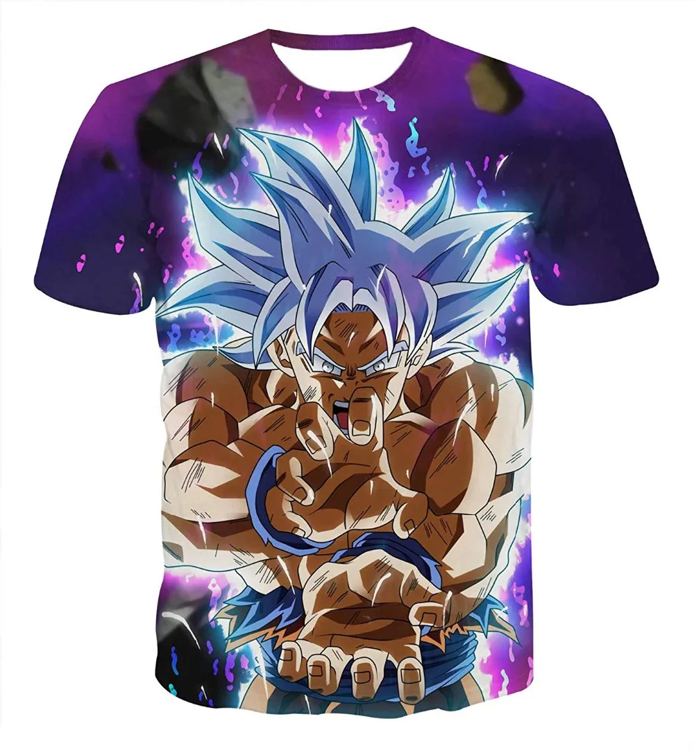 2019 Новая летняя футболка Goku Мужская/Женская Повседневная модная одежда для