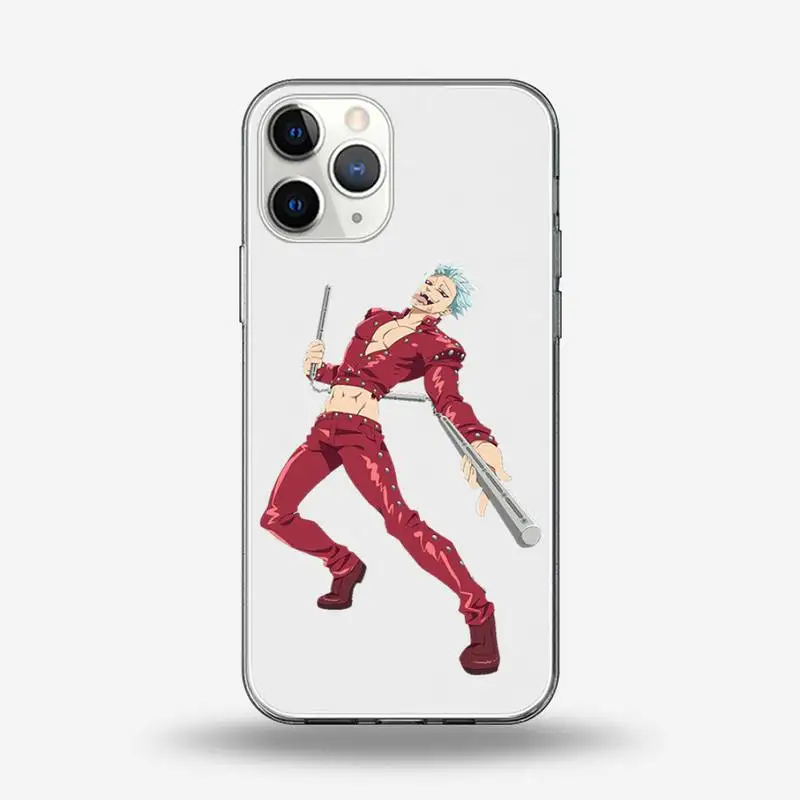 

Japan anime seven deadly sins Phone Case Transparent for iPhone 6 7 8 11 12 s mini pro X XS XR MAX Plus