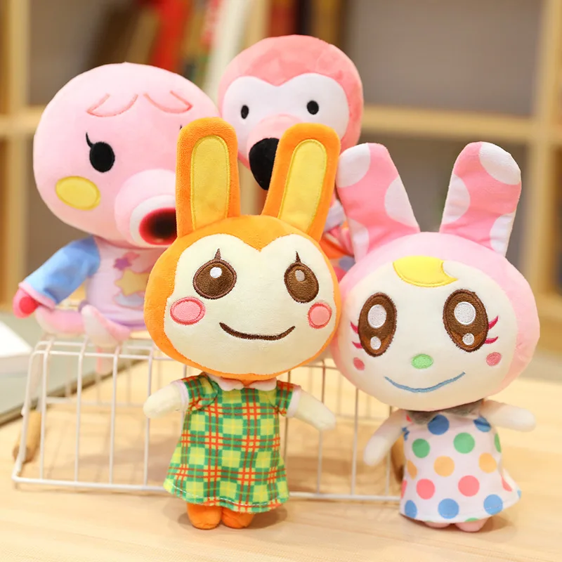 

NEWEST Animal Crossing Toys Plush Cute Soft Rabbit Raccoon Monkey Flamingo Doll For Children Kids Teacher's Day Christmas Gift