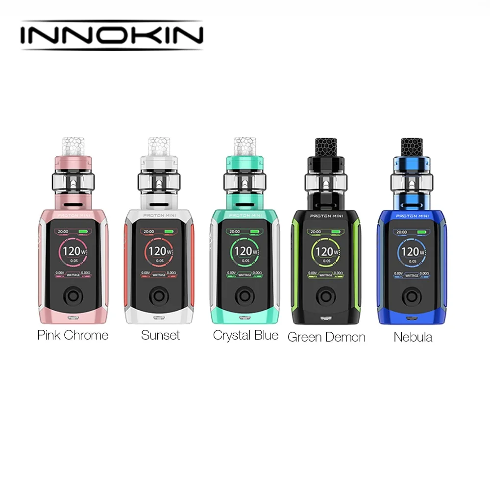 Оригинальный 120 Вт Innokin Протон мини комплект с 5 мл AJAX танк и 3400 мАч батарея коробка