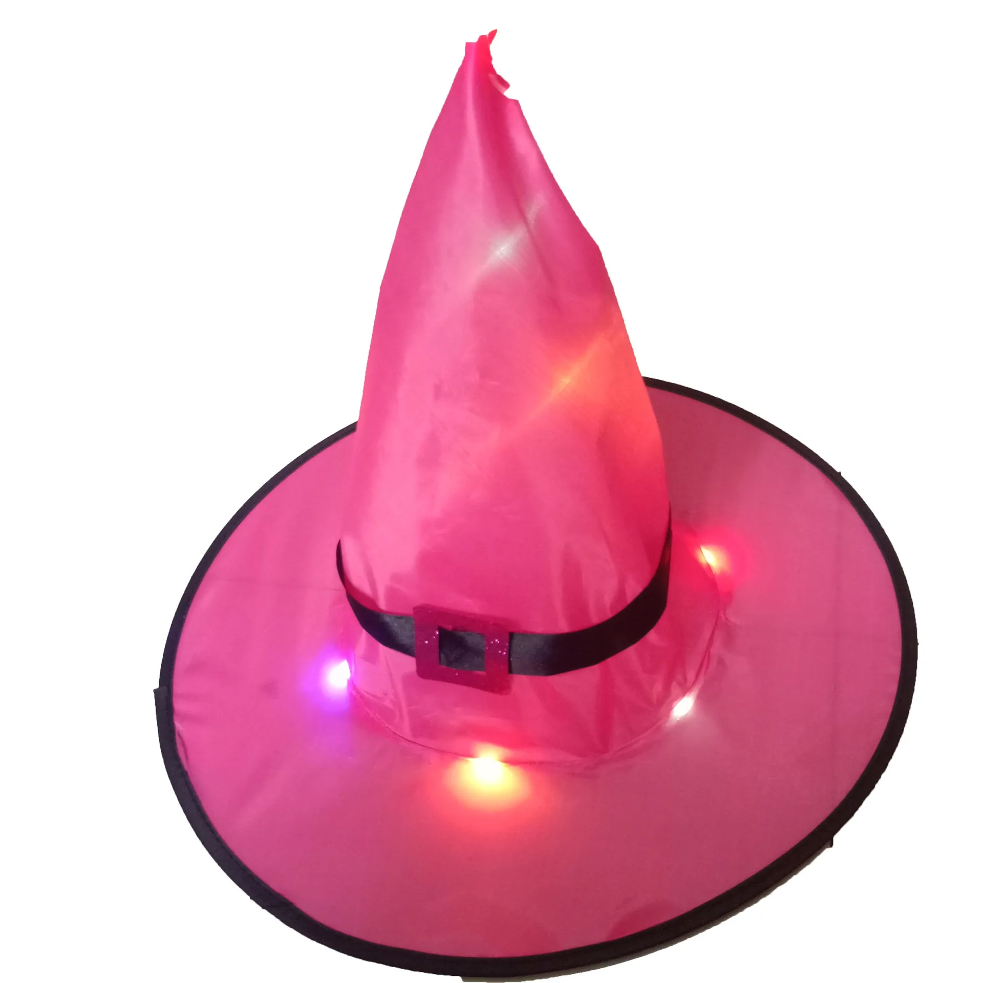 rose hat Для девочек легкое светодиодный волшебник, ведьма шляпа с юбка пачка аксессуары для косплея Хэллоуин сверкающие принадлежности для вечеринки Пурим Рождество - Цвет: rose hat