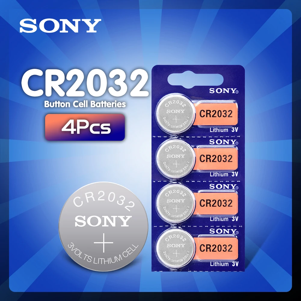 4 шт. совершенно новый аккумулятор cr2032 SONY 3 в кнопочные элементы монетные батареи
