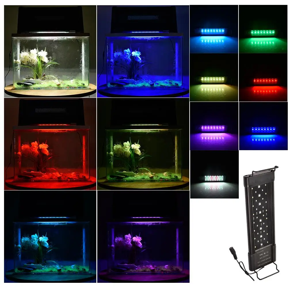 Таймер 11 8 23 6 дюймов аквариумный светодиодный светильник ing полный спектр RGB Aqua Plant
