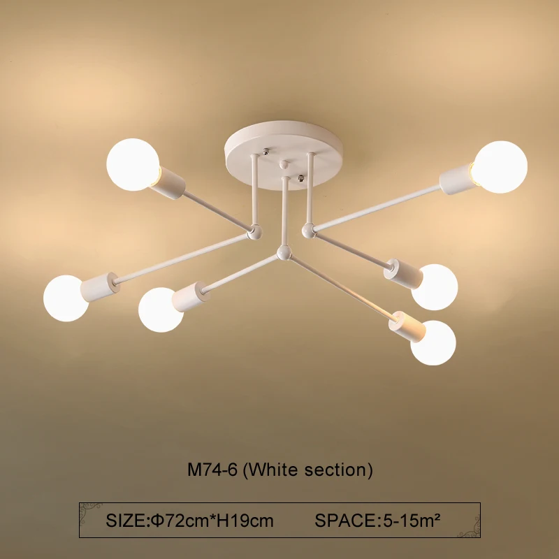 

Epinl Modern 6 heads Ceiling Lamp Living Room Bedroom Dining Study Room Restaurant Nordic Creative Home Decor Fixtures Light