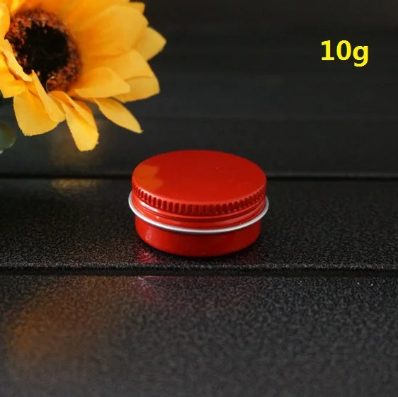 

35*17mm Red Small Aluminum Box Metal Tin Cans DIY Cream Empty Refillable Jar Tea Aluminum 10g 10ml Round Pot Portable Container