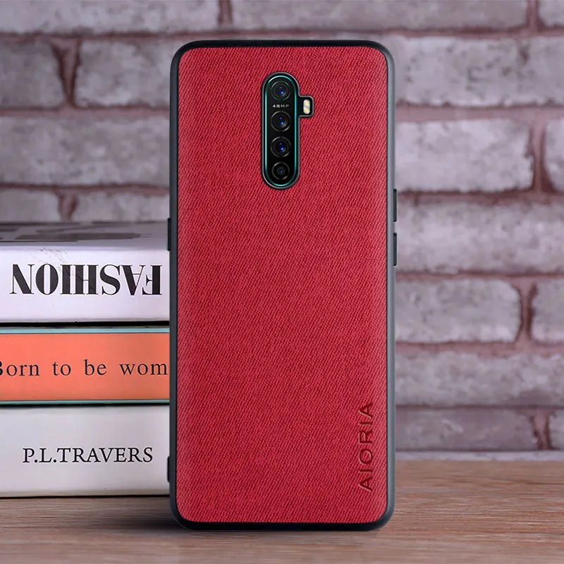case for oppo realme x2 pro coque luxury textile leather skin soft tpu hard phone cover for oppo realme x2 pro case free global shipping