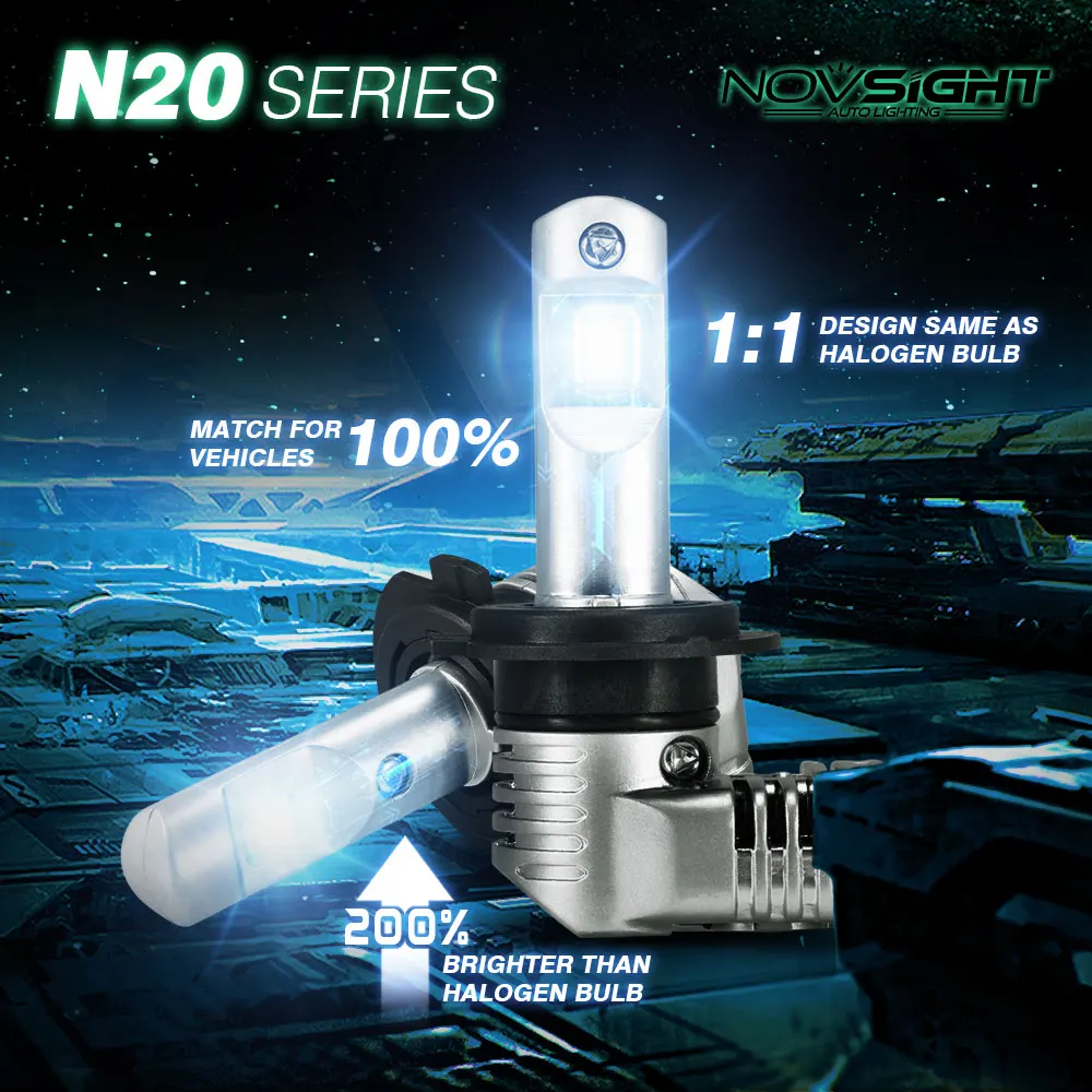 NOVSIGHT H7 H11 H16JP 9005 9006 9012 D1 P13 PSX24W PSX26W Автомобильный светодиодный головной светильник s