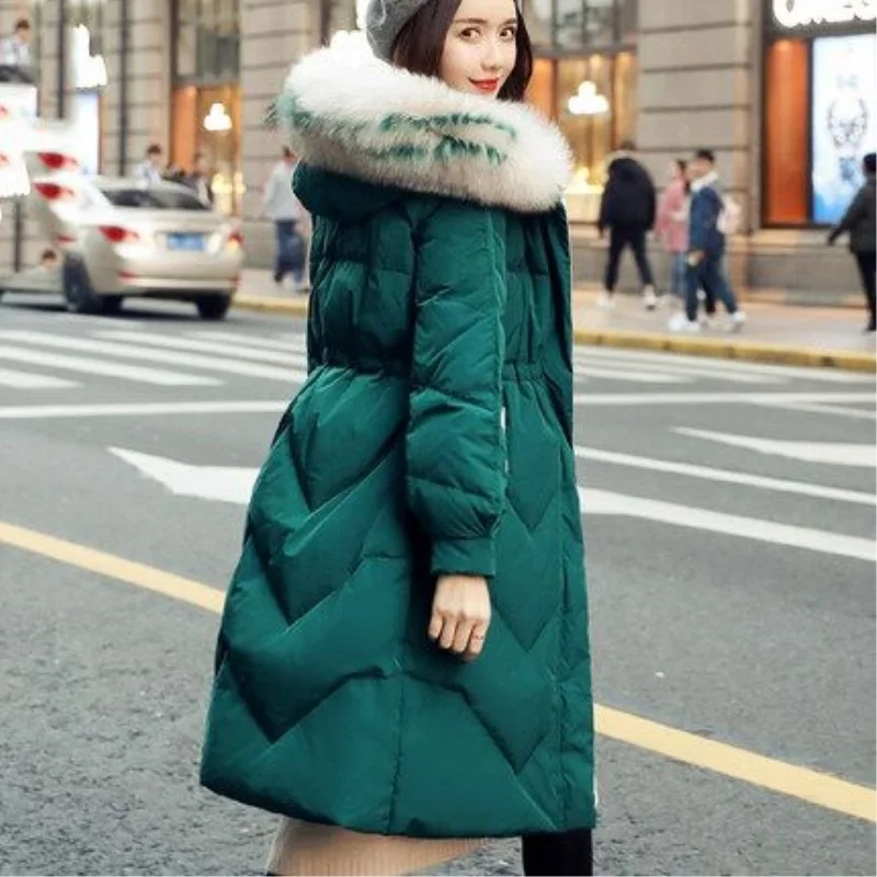 Женские Длинные парки в полоску с капюшоном и карманами повседневные теплые