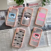 hot ferragnies eyes chiara phone case for iphone 13 7 8 plus x xs max xr 11 12 mini pro max matte pc back cover shell