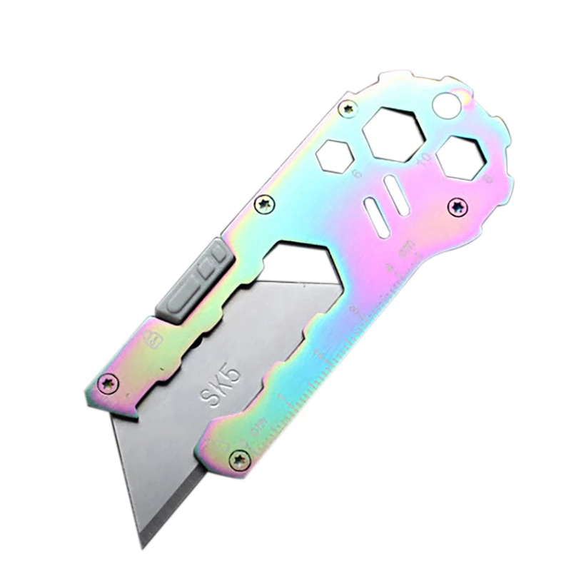 

EDC Wrench Multifunctional Bottle Opener Multipurpose Utility Blade Pocket EDC Knife Opener Paper Knife Cutter