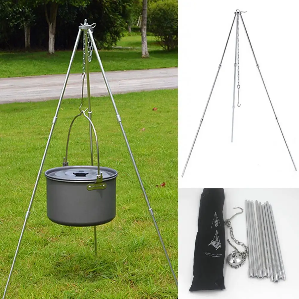 

Outdoor Camping Hiking Survival Home Picnic Cooking Telescopic Portable Tripod Portable Tripod
