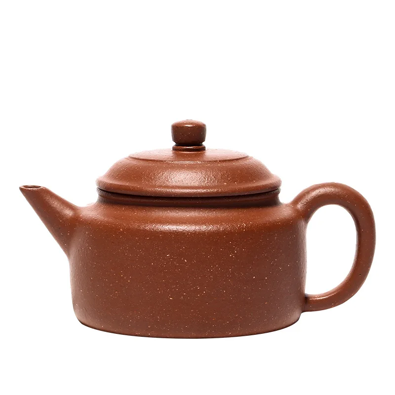 

Yixing original mine downhill mud purple clay teapot handmade jianliu Dezhong teapot with double cover