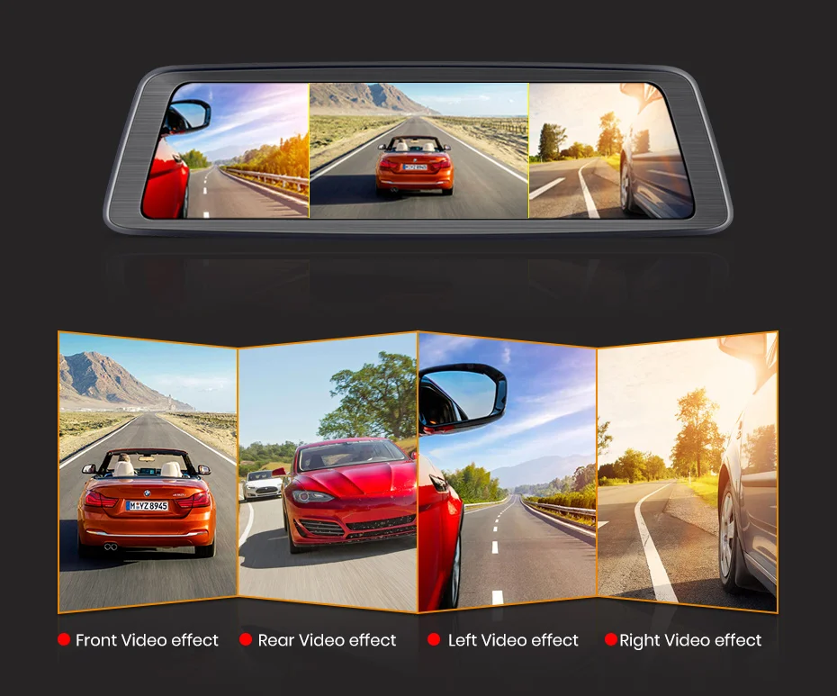 Junsun Восьмиядерный 4G 4 канальный ADAS Android автомобильный видеорегистратор Dashcam 1" зеркало заднего вида gps WiFi FHD 1080P видеорегистратор заднего объектива
