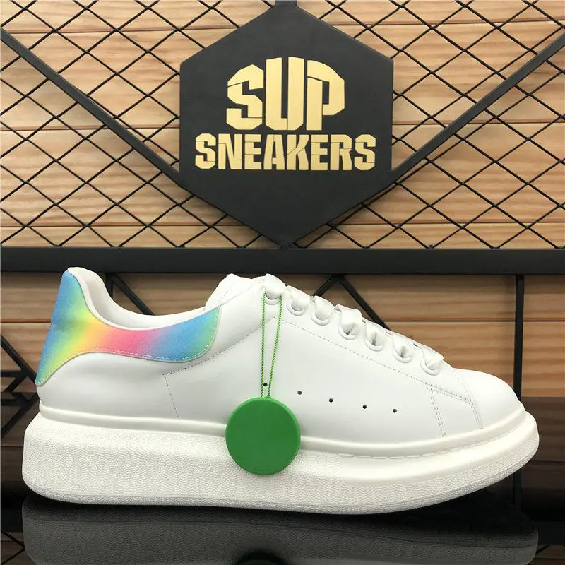 

Кроссовки McQueen мужские/женские на высокой платформе, брендовые Белые кеды, повседневная обувь для тренировок, роскошные оригинальные