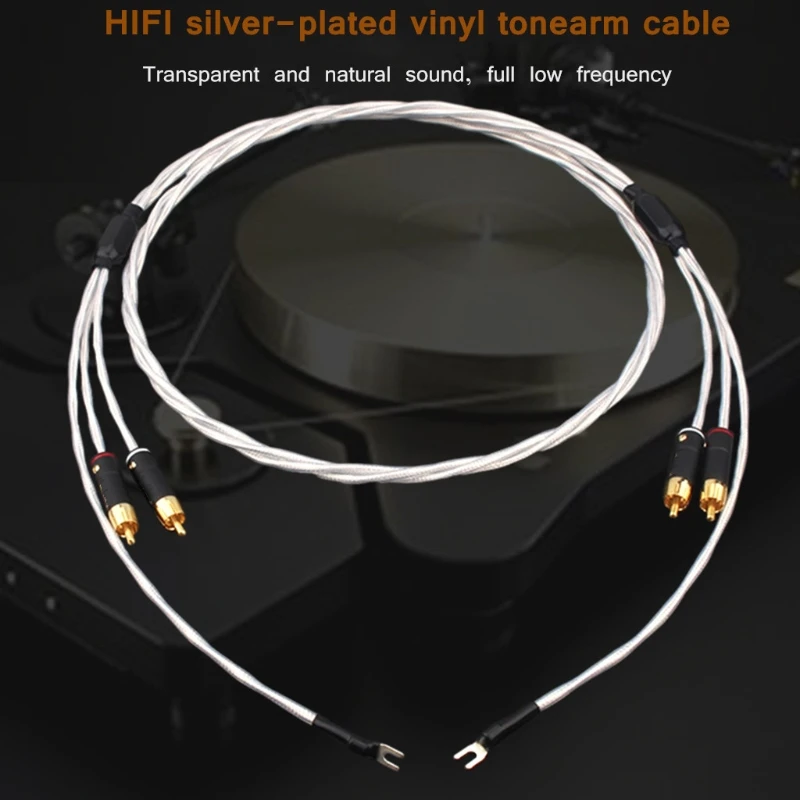 

Fever Grade Black Glue LP PTFE Insulated Silver-Plated Cable Phonograph Cable Ground Wire