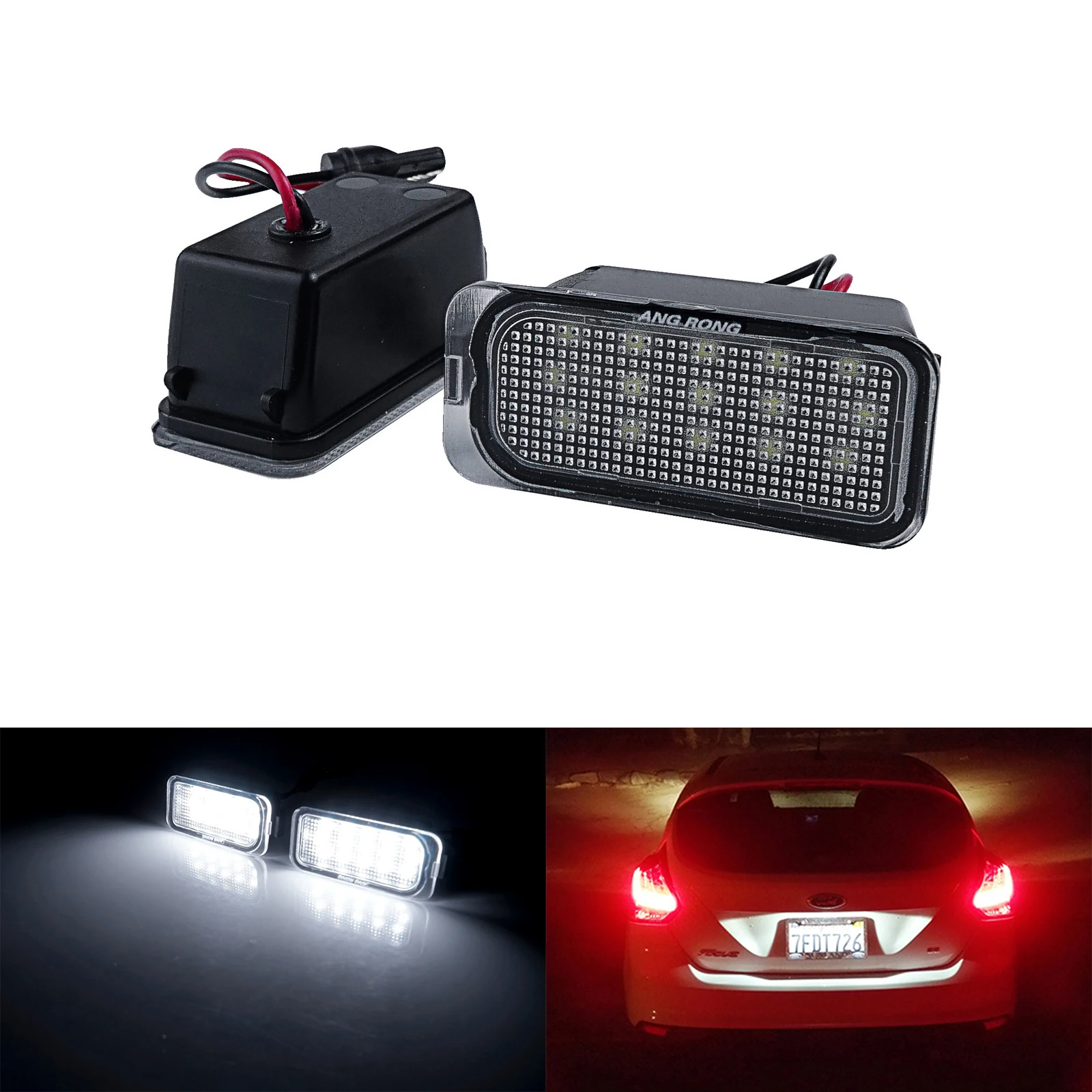 

For Ford Focus C-Max Kuga Mondeo Ranger Error Free LED License Number Plate Light