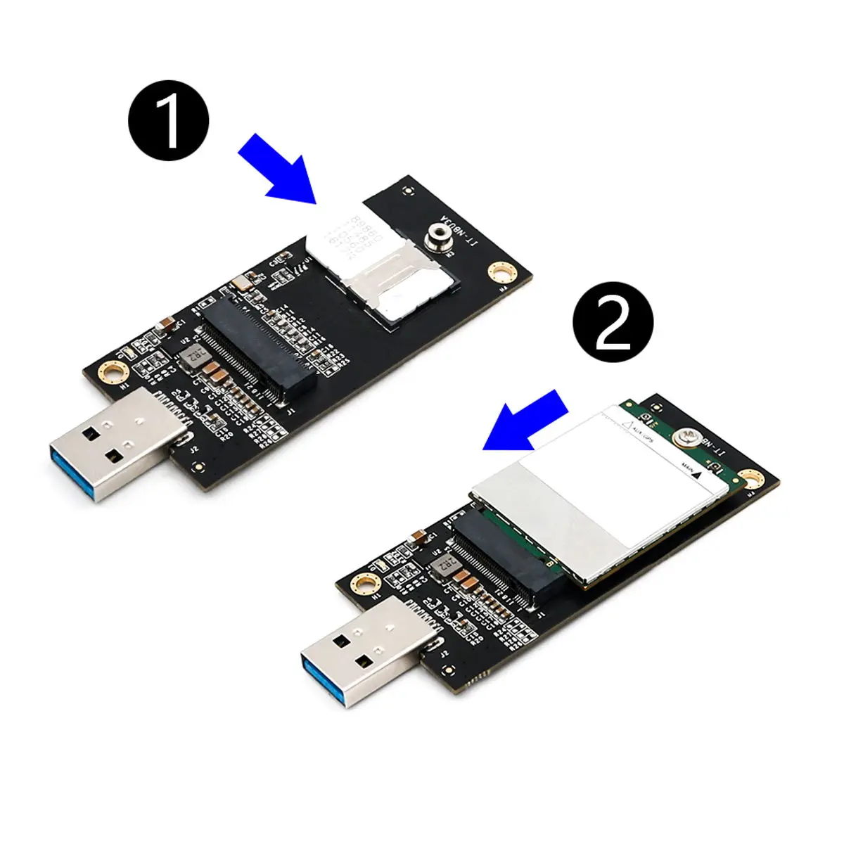 NGFF M.2 B ключ к USB 3 0 беспроводной адаптер со слотом для SIM карты WWAN LTE 4G