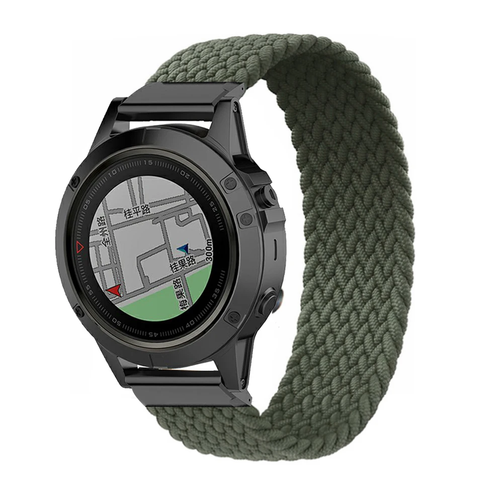 Ремешок нейлоновый для Garmin Fenix 6X Pro 6 быстросъемный браслет смарт часов 5 5X plus 3 3HR